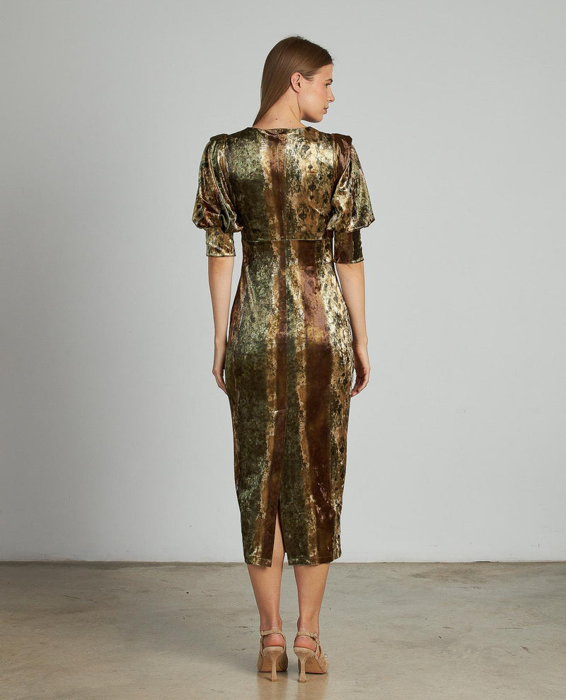 VESTIDO AJUSTADO ESTAMPADO