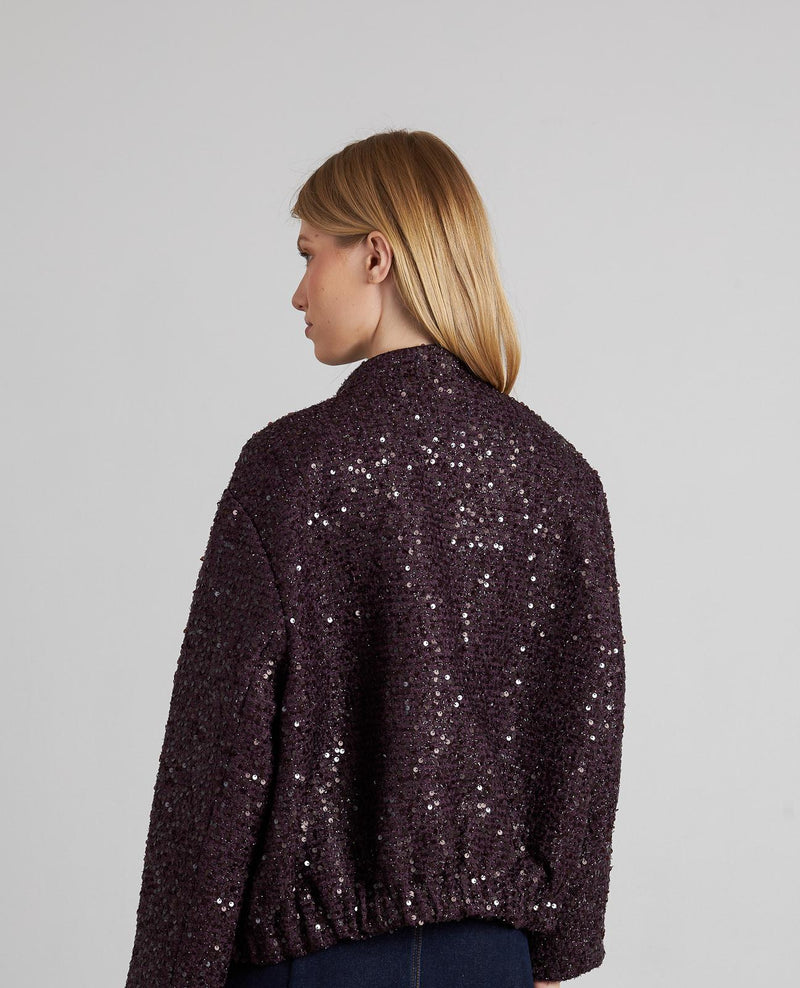 SEQUINED BOMBER JACKET