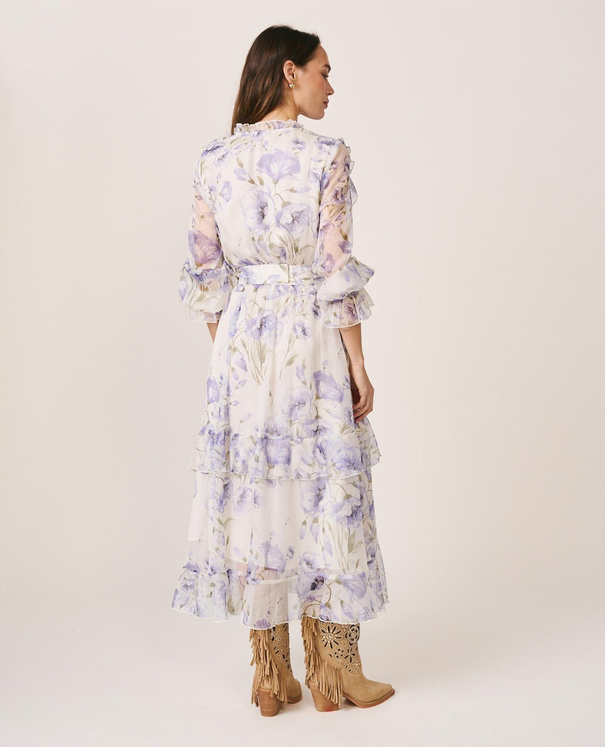 VESTIDO MIDI VOLANTES