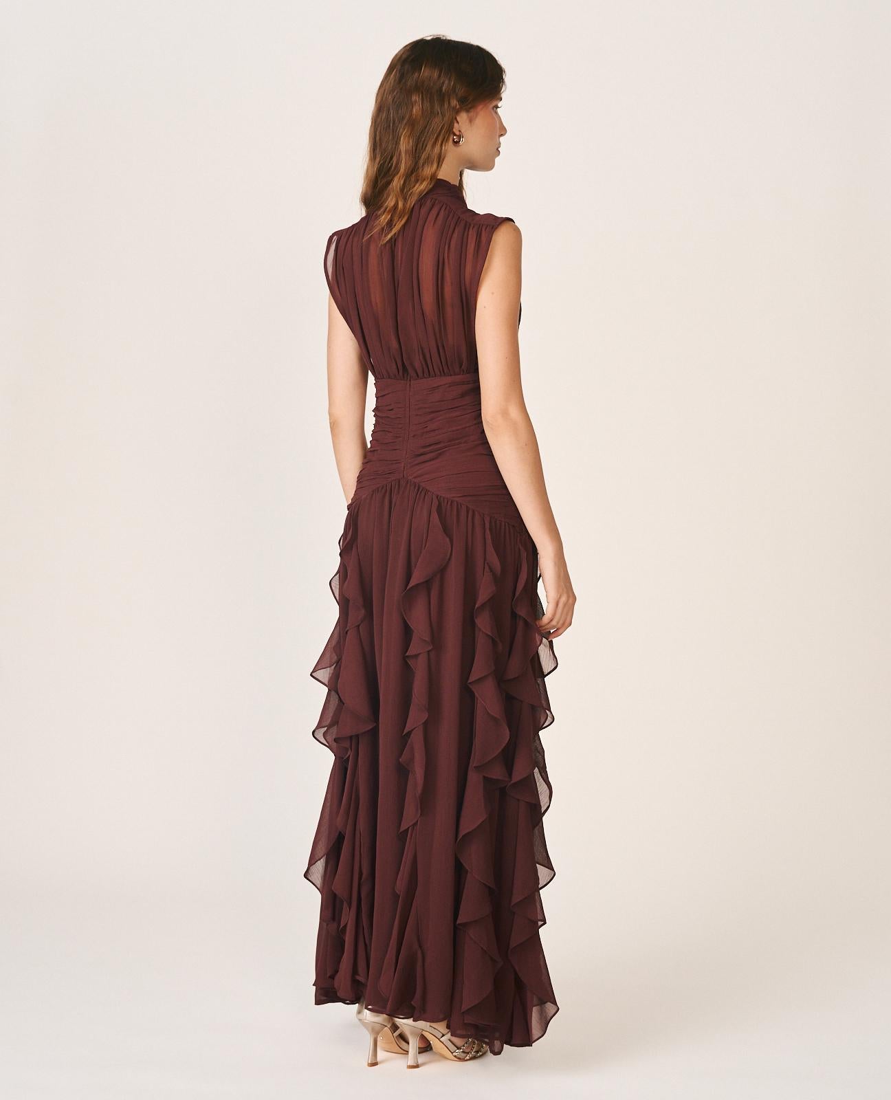 VESTIDO LARGO VOLANTES