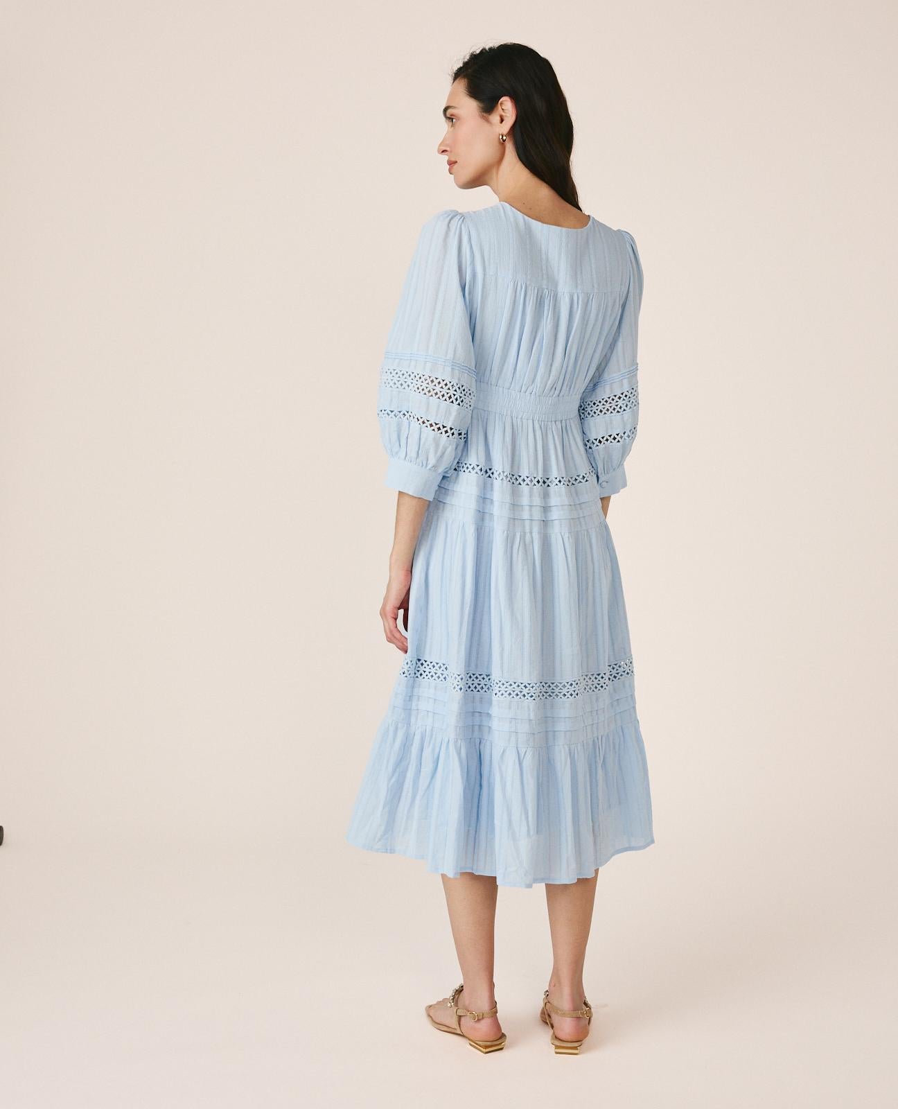 VESTIDO MANGA ABLUSADA