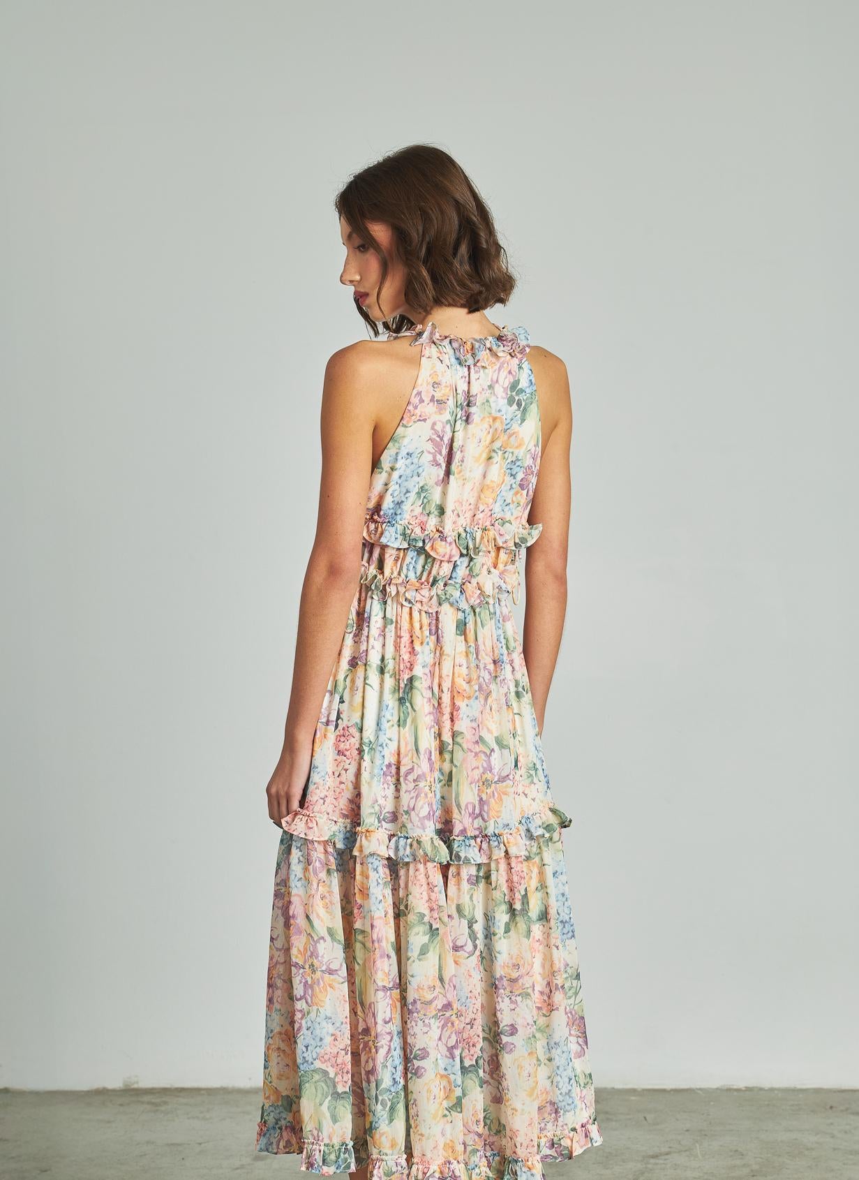 HALTER NECK MIDI DRESS