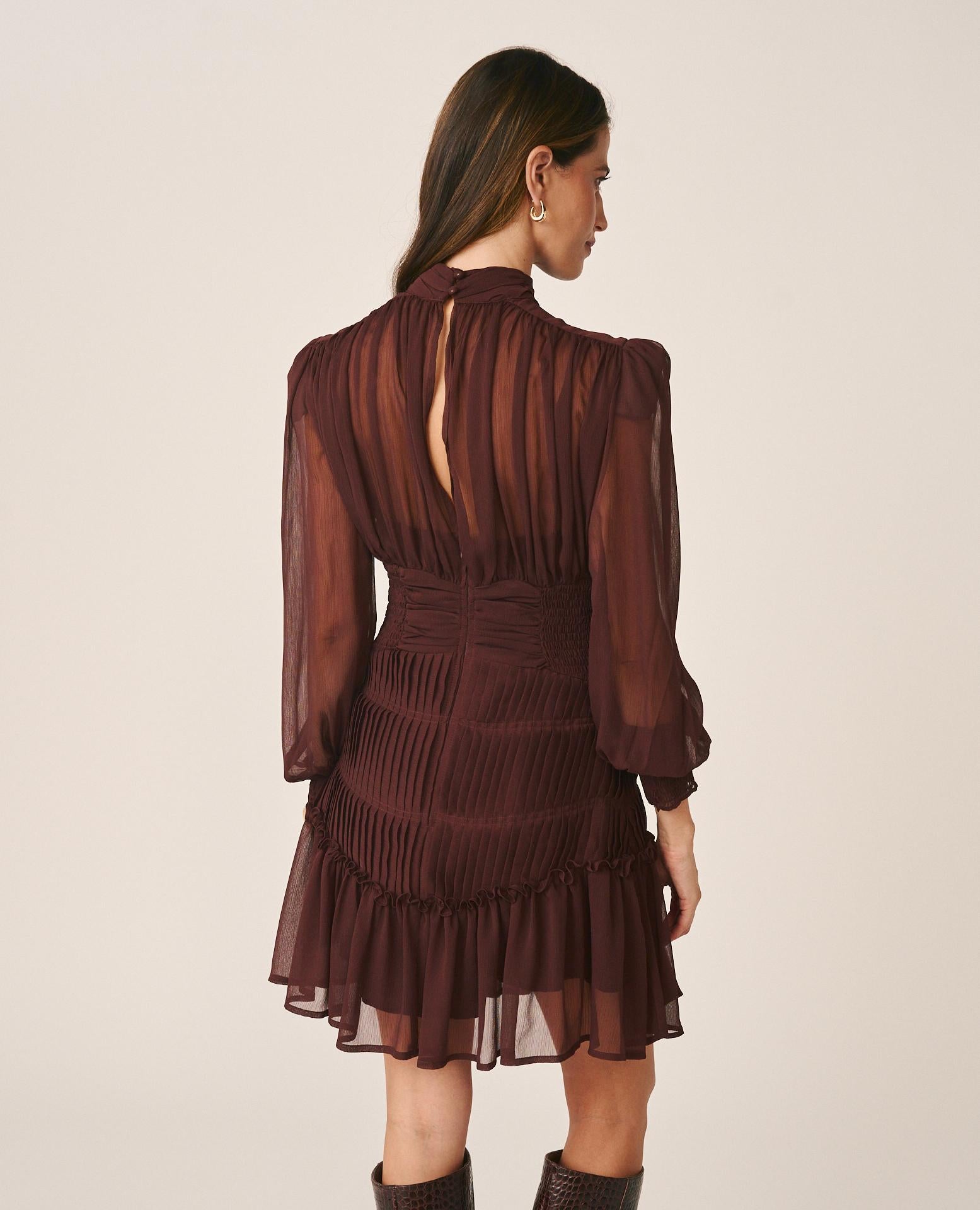 VESTIDO MINI GASA LISO