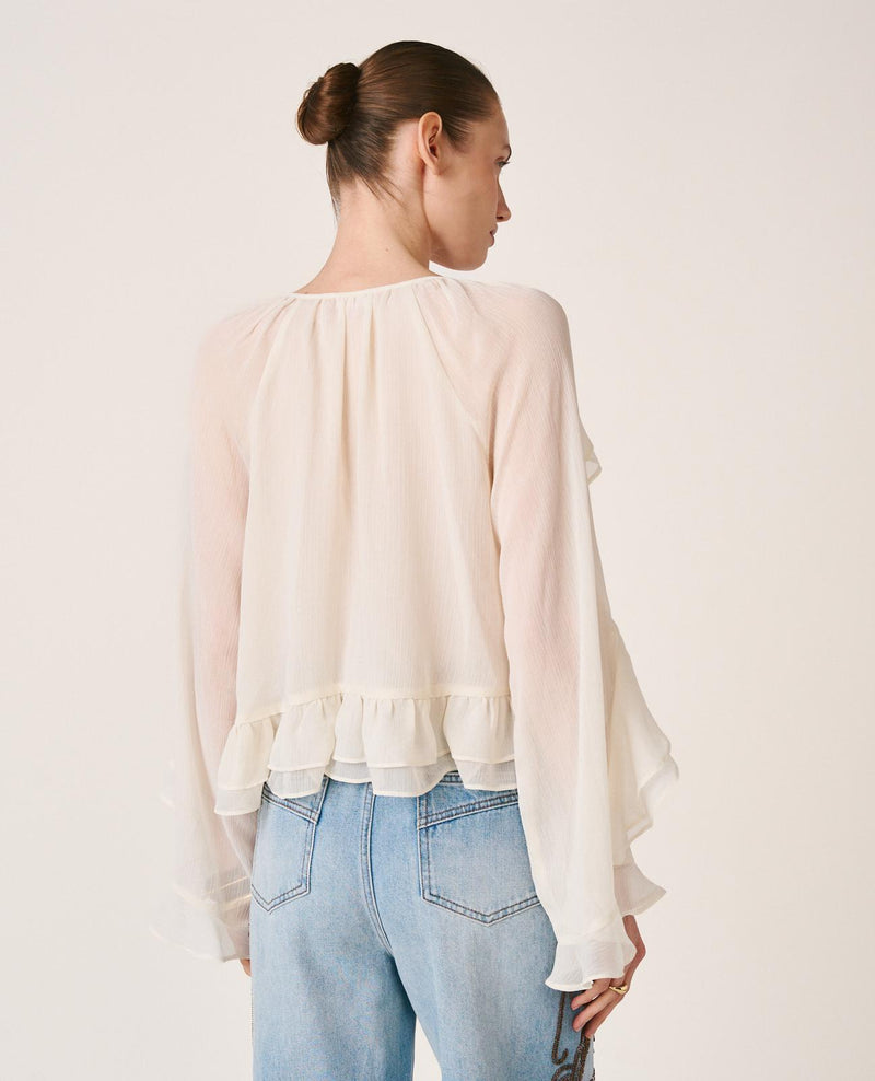 BLUSA MANGA VOLANTES