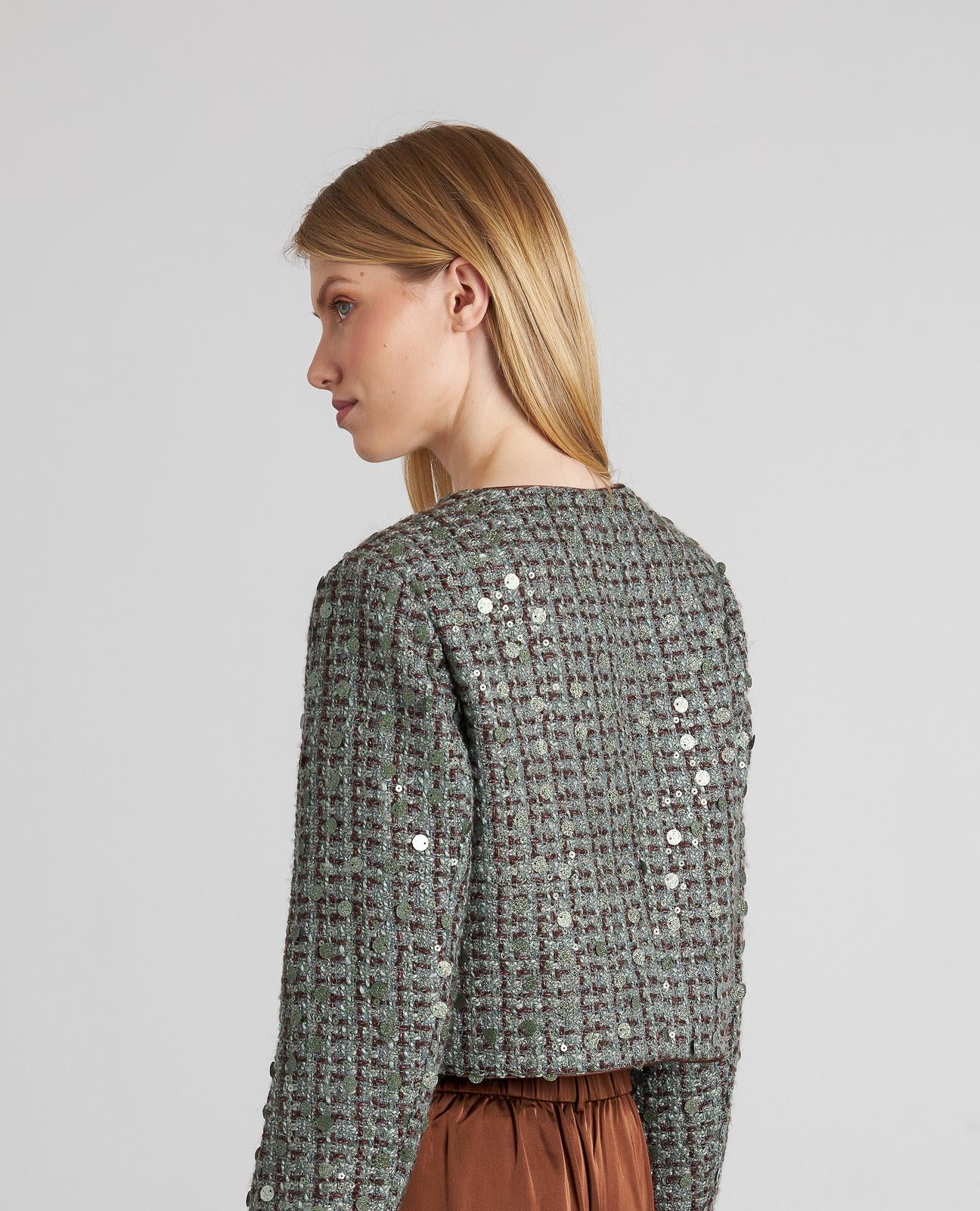 CHAQUETA ESTRUCTURA LENTEJUELAS