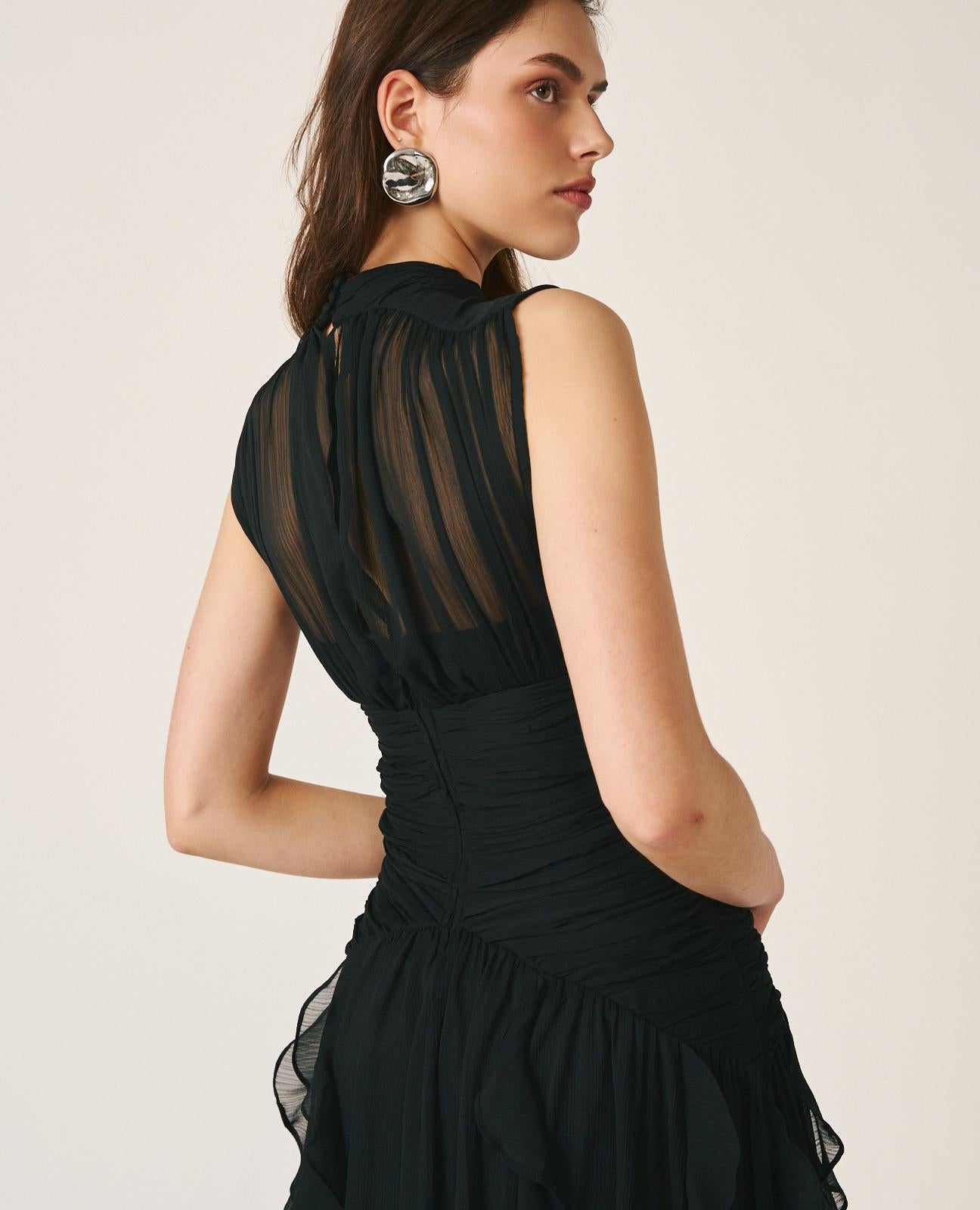 VESTIDO LARGO VOLANTES
