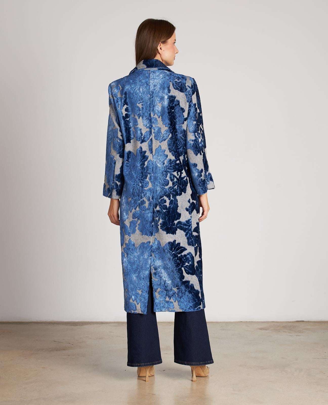 CAPPOTTO DI VELLUTO A FIORI