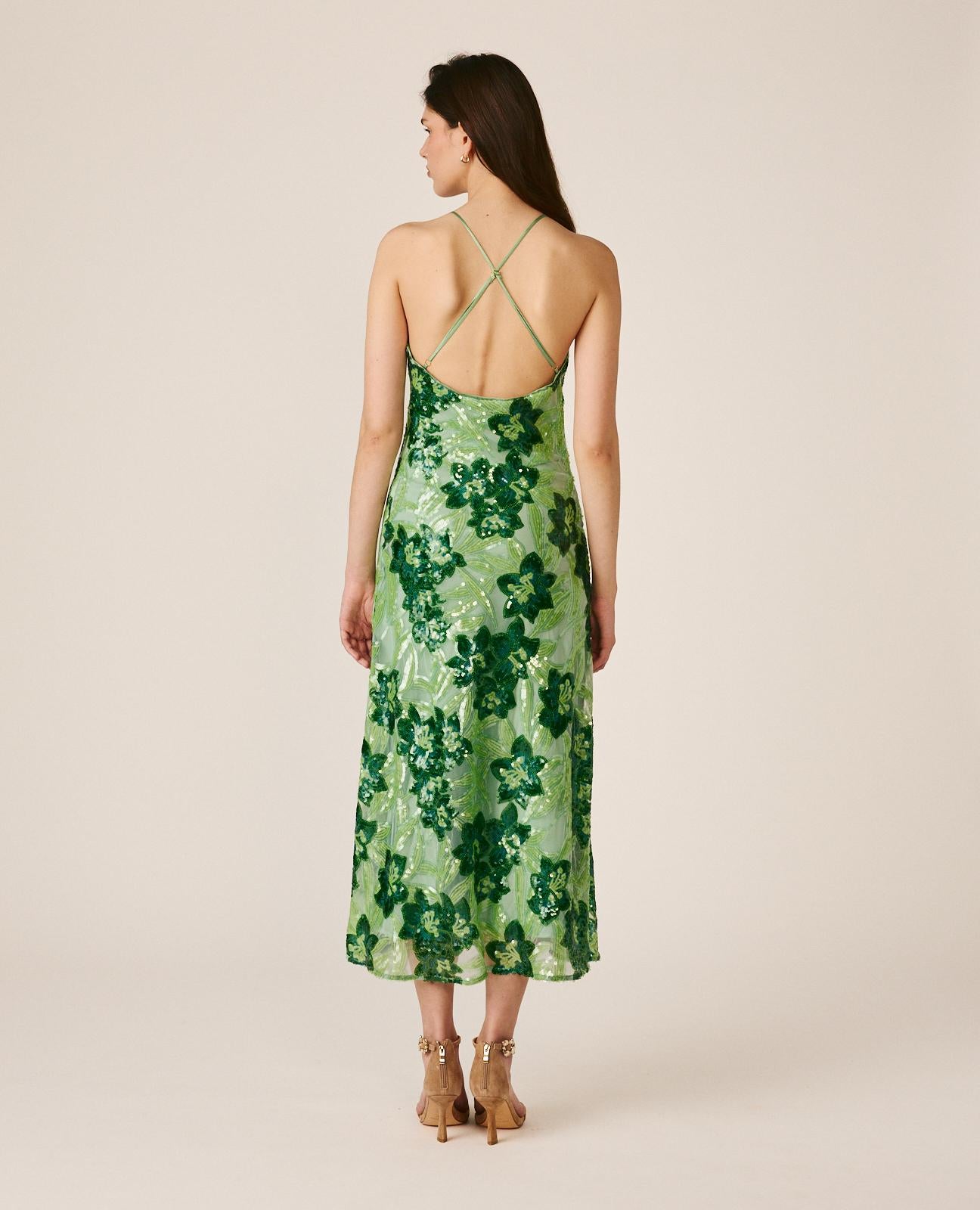 VESTIDO MIDI LENTEJUELAS