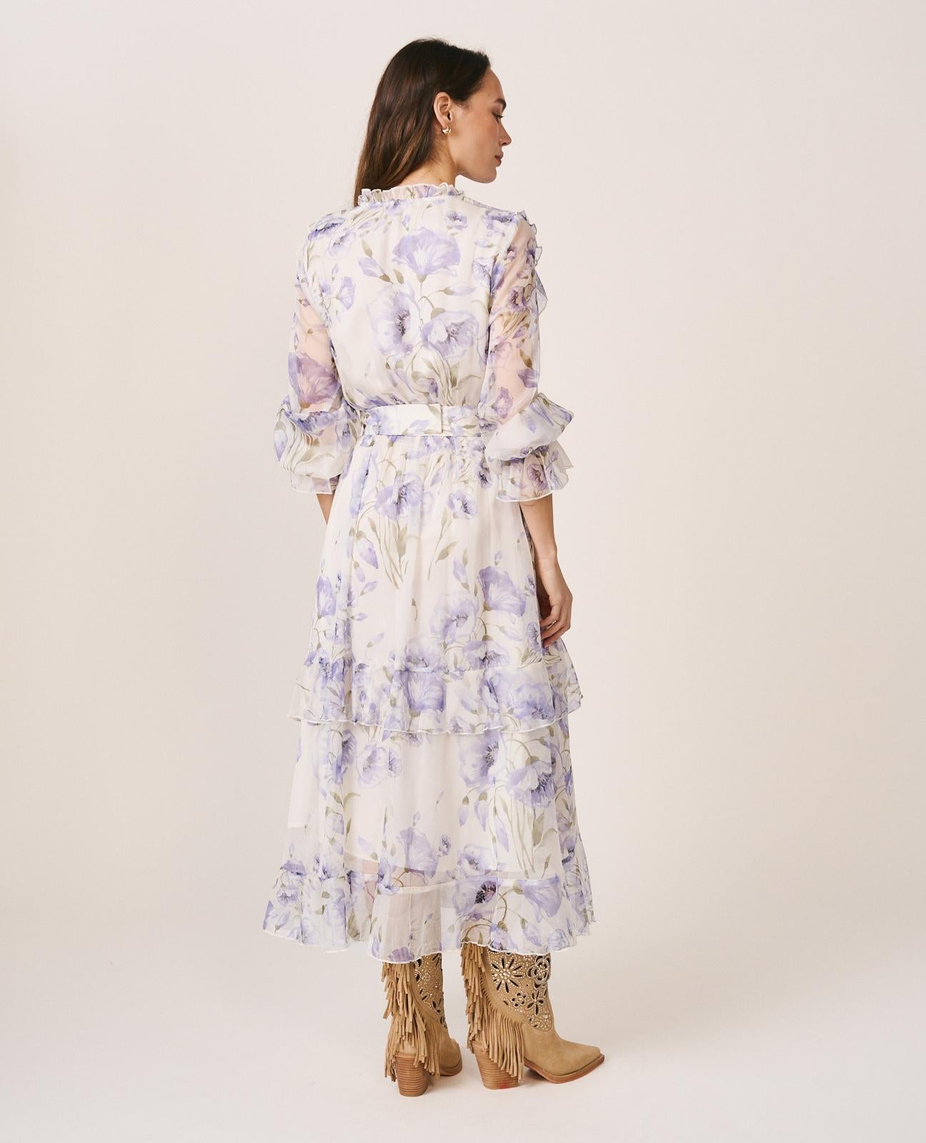 VESTIDO MIDI VOLANTES