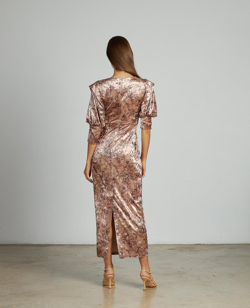 VESTIDO AJUSTADO ESTAMPADO