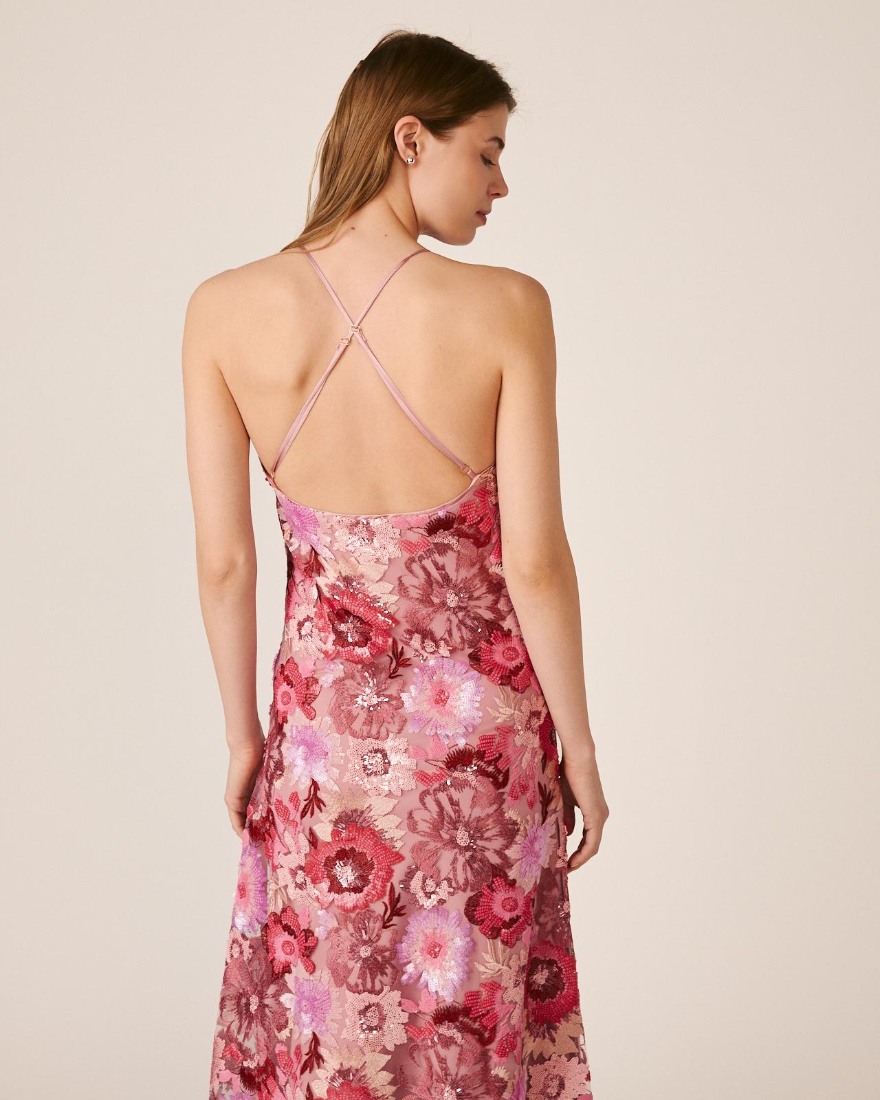 VESTIDO MIDI DE LANTEJOULAS