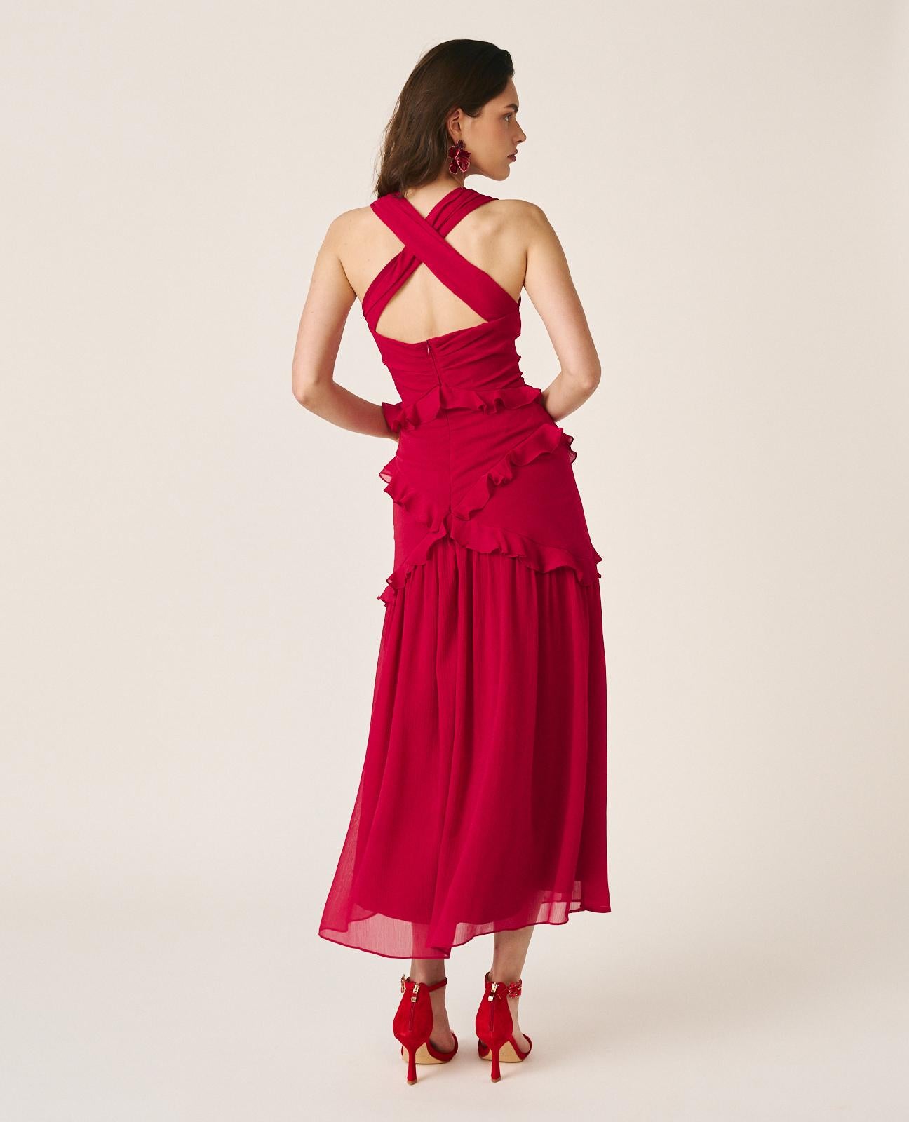 VESTIDO ESPALDA CRUZADA